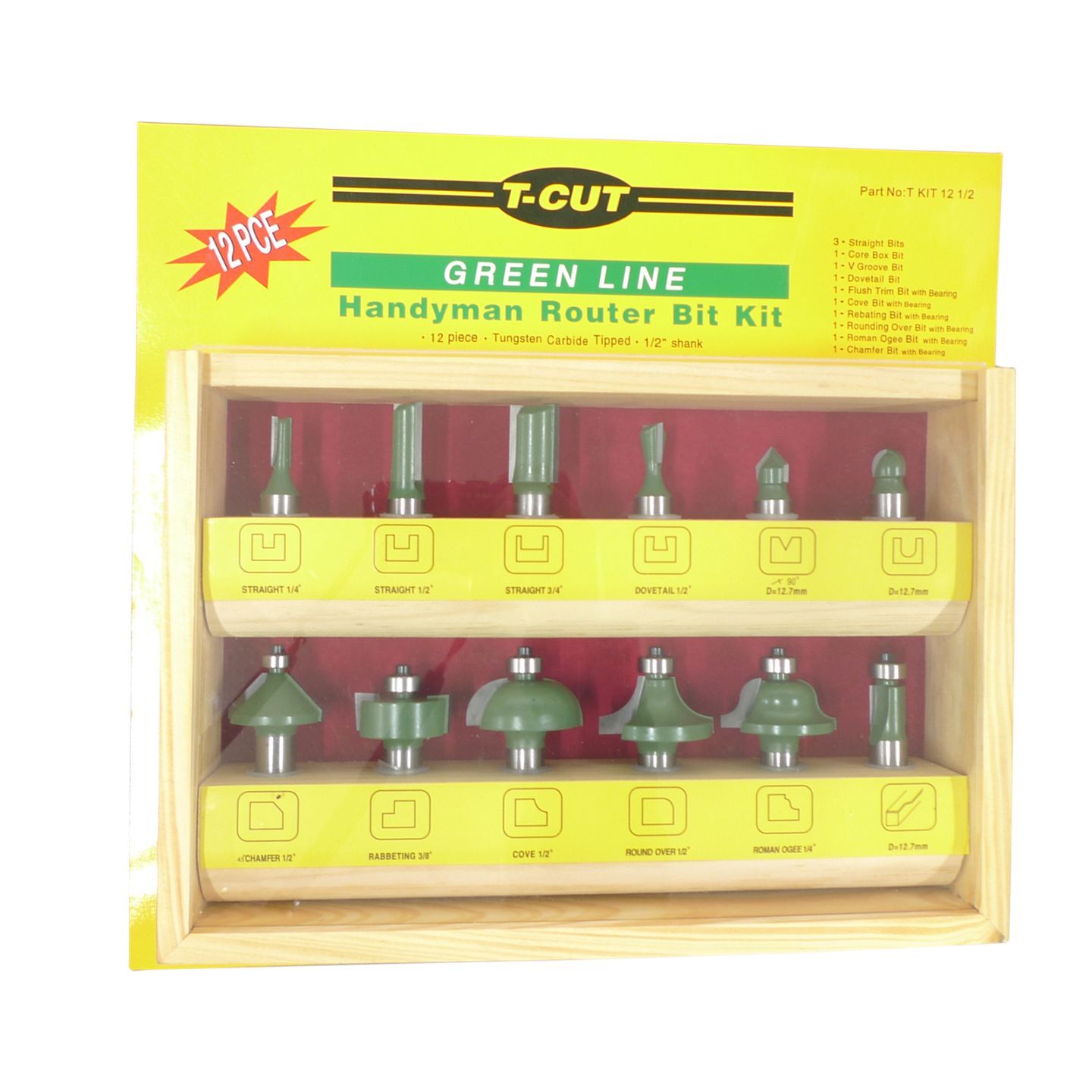 Carbi Tool 12 Piece Handyman Router Bit Kits