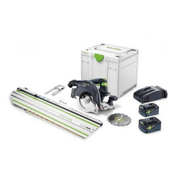 Festool HKC 55 18V 160mm Cordless Circular Saw in Systainer with 420mm Cross Cut Rail (577675)