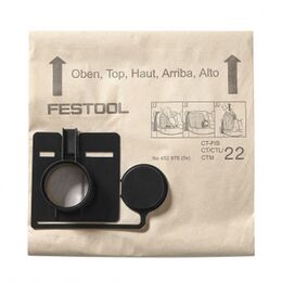 Festool Replacement Paper Filter Bags for CT Dust Extractors