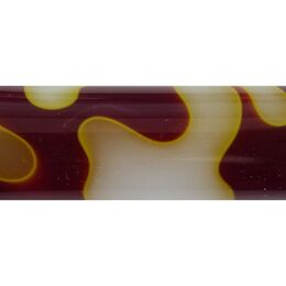 Metre Long Acrylic- White & Red - Yellow Lines