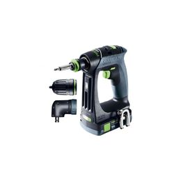 Festool CXS 18V Cordless Compact 2 Speed Drill 3.0Ah Bluetooth Set & Angle Attachment in Systainer (576884)
