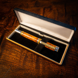 Roman Harvest Pen Bundle (5 x Rollerball & 5 x Fountain) – Rhodium with Gold Titanium Accents – EOFY Special 
