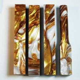 Gold in Pearl - Poly Resin Pen Blank