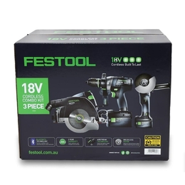 Festool 18V 3 Piece 5.0Ah Li-ion Timber Combination Kit (578506)