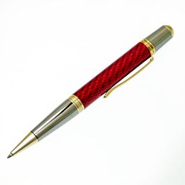 Pre-Finished Red Fibre Pen Blank - Sierra