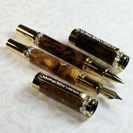 Roman Harvest Rollerball (Gold Titanium With Bright Chrome Accents)