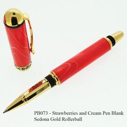 073 - Strawberries and Cream Pen Blank