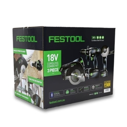 Festool 18V 3 Piece 5.0Ah Li-ion Timber Combination Kit (578506)
