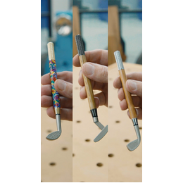 Wood Golf Pen Kit - Chrome