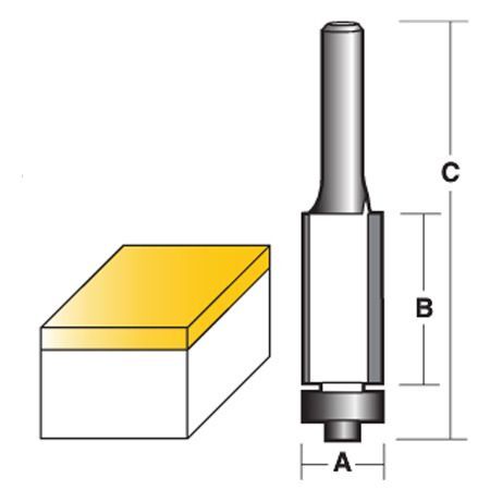 Carbitool Flush Trim Router Bit - Carb-I-Tool