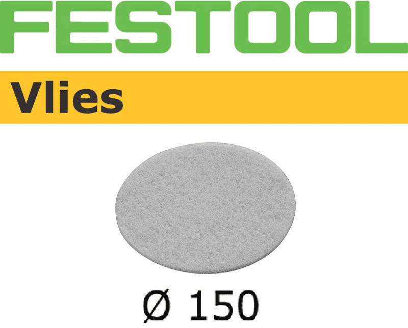 Festool 150mm 0 Hole Vlies Abrasive Disc - White (10 pack) (496509)