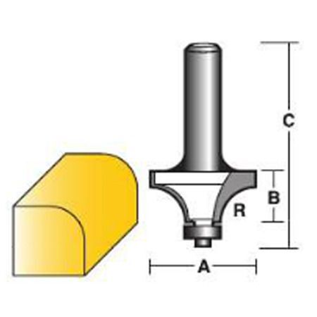 Carbi Tool Rounding Over Router Bits(Option:T512B 1/4")