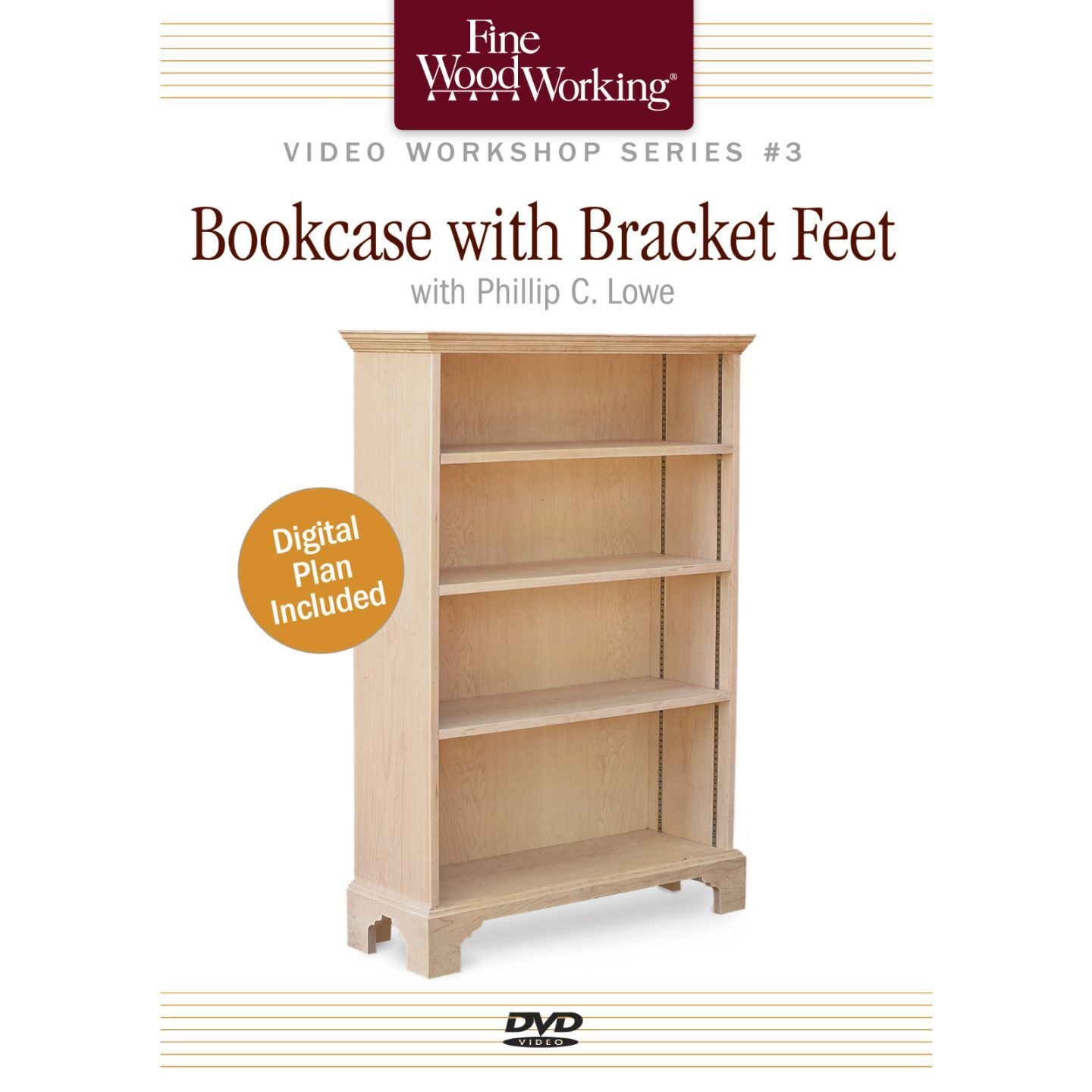 Bookcase with Bracket Feet - DVD