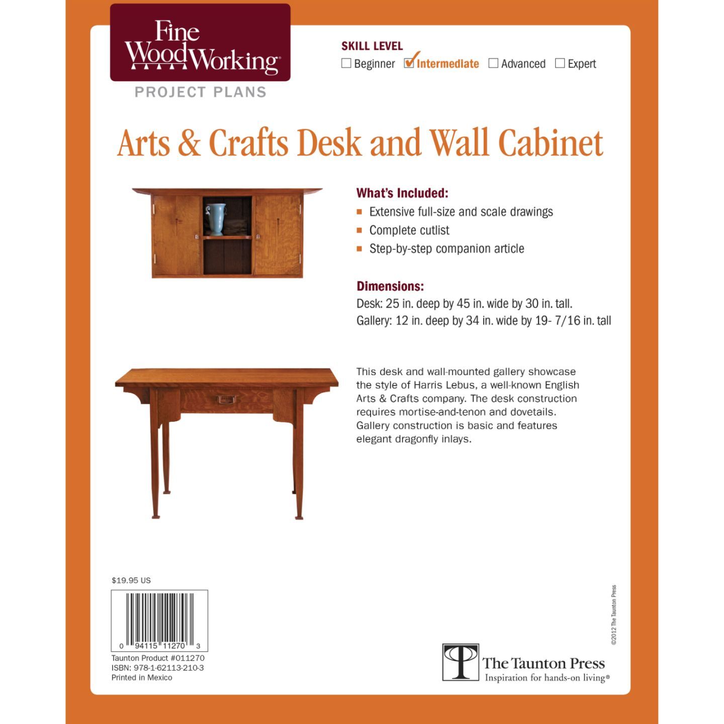 Arts and Crafts Desk and Wall Cabinet Plan