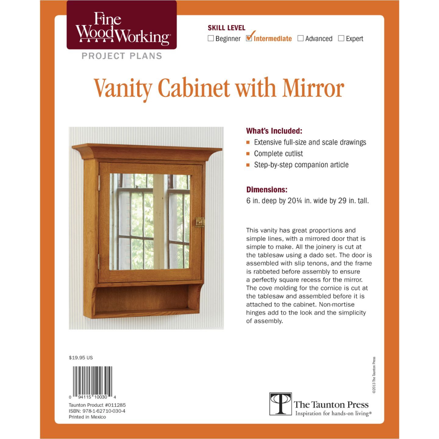 Vanity Cabinet with Mirror Plan