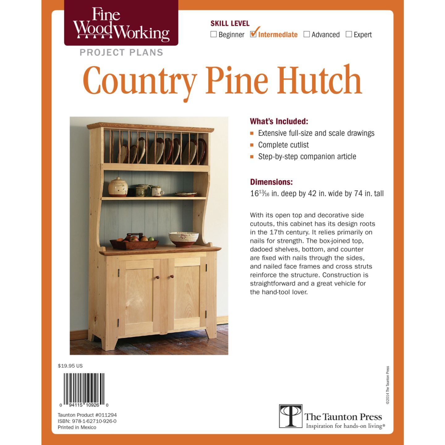 Country Pine Hutch Plan