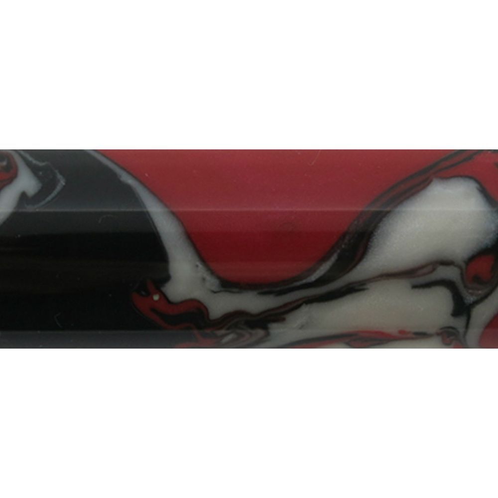 Red, Black and White - Poly Resin Pen Blank