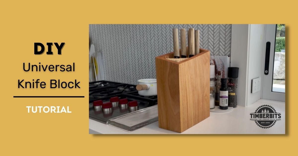 DIY Universal Knife Block with Bamboo Skewers (with Video Tutorial) 