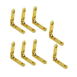 Gold Strap Hinges - 30mm x 30mm - 90 Degrees 