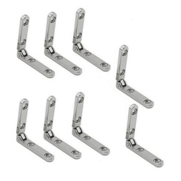 Silver Strap Hinges - 30mm x 30mm - 90 Degrees