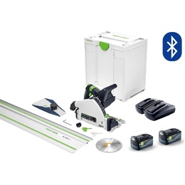 Festool TSC 55K 18V 160mm Cordless Plunge Saw 5.2Ah XL Set in Systainer with 1400mm Rail (577282)