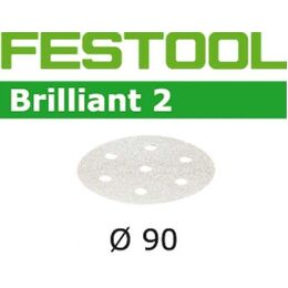 Festool 90mm 6 Hole Brilliant Abrasive Disc 