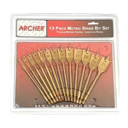 Archer 13 Piece Metric Spade Bit Set