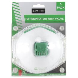 JB's Blister P2 Respirator with Valve (3 Pack)