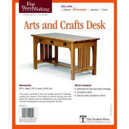 Arts and Crafts Desk Project Plan