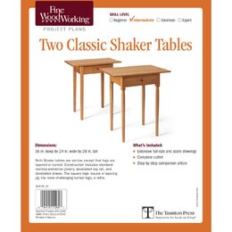 Two Classic Shaker Tables Plan