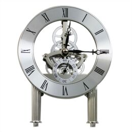 124mm Skeleton Clock - Chrome
