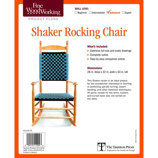 Shaker Rocking Chair Plan