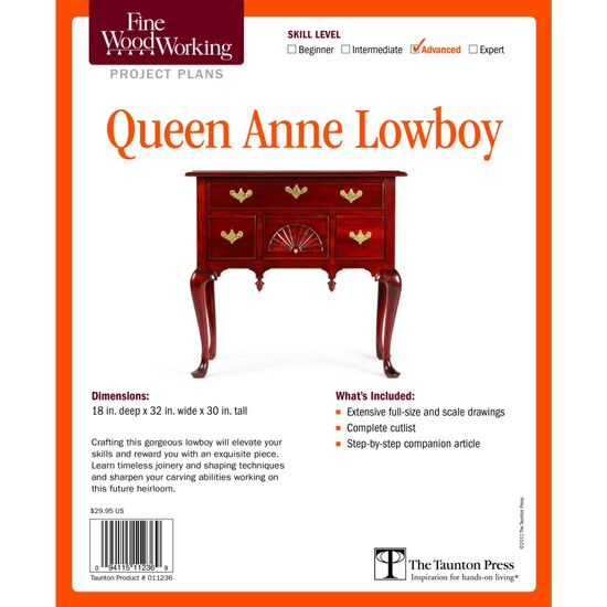 Queen Anne Lowboy Plan