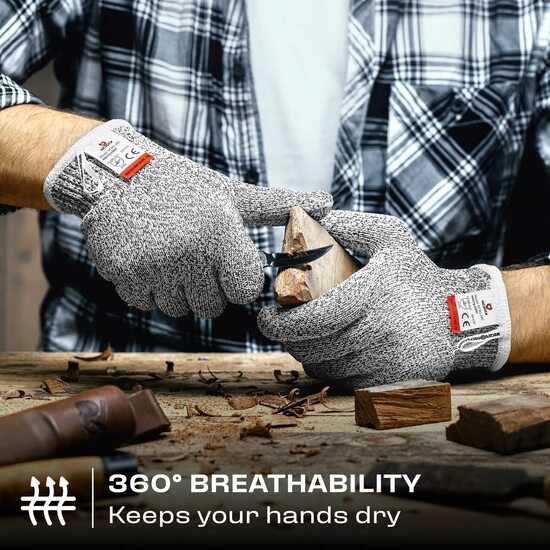 NoCry Premium Cut Resistant Gloves Small