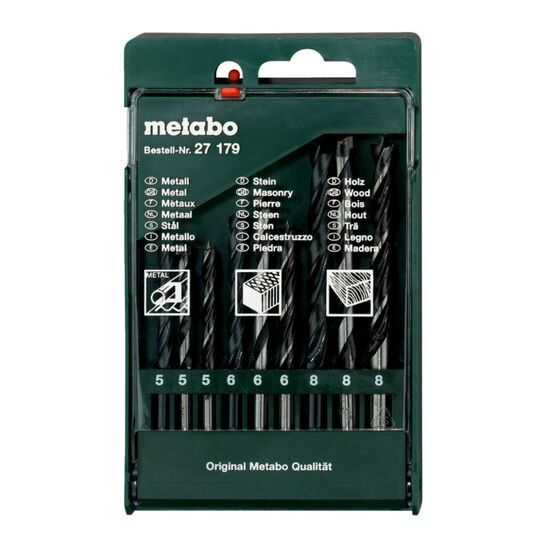 Metabo 627179000 Wood, HSS, Masonry Drill Bit Set (9 Piece)