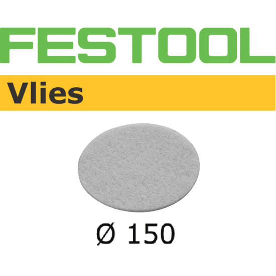 Festool 150mm 0 Hole Vlies Abrasive Disc - White (10 pack) (496509)
