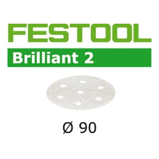 Festool 90mm 6 Hole Brilliant Abrasive Disc 