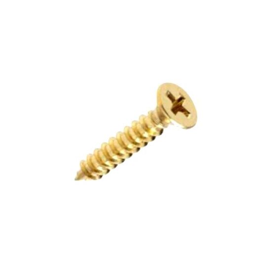 Brass Plated Flat Head Screws [Flat Head Screw Size: #1 x 1/4" (10 Pack)]