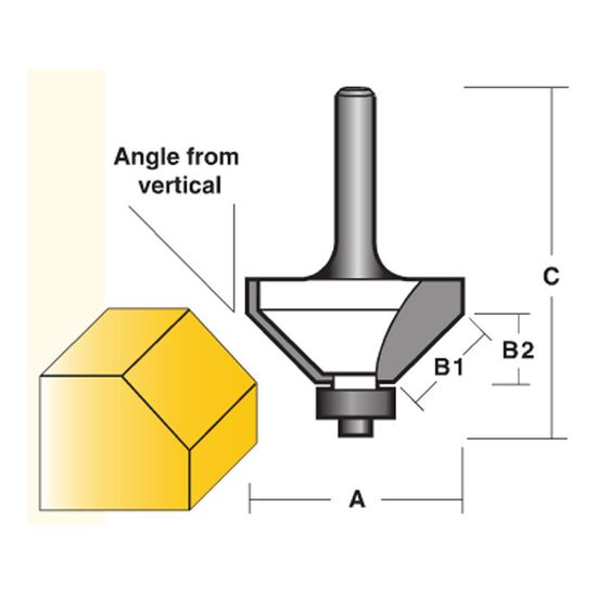 Carbitool Chamfering Bit [Option: T916B 1/4"]
