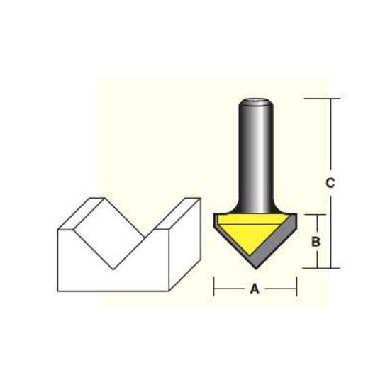Econocut EY112 V. Groove Router Bits(Size:(1/4