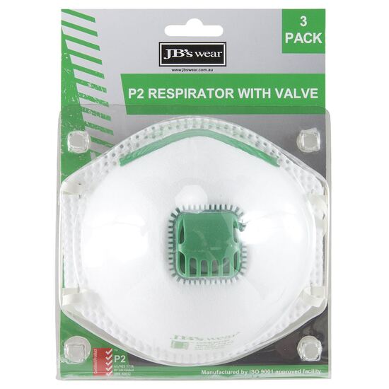 JB's Blister P2 Respirator with Valve (3 Pack)