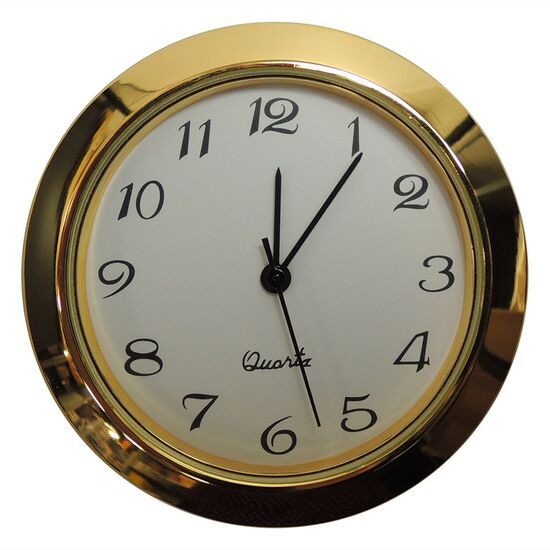 Mustair 45mm Clock Fit Ups (White Face - Arabic Numbers)
