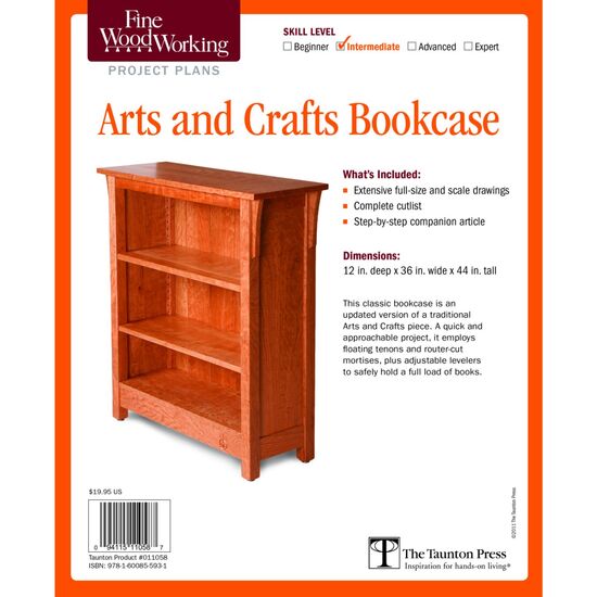 Arts and Crafts Bookcase Plan