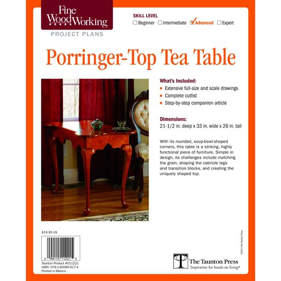 Porringer-Top Tea Table Plan