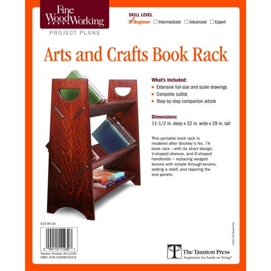 Arts and Crafts Book Rack Plan