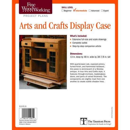 Arts and Crafts Display Case Plan
