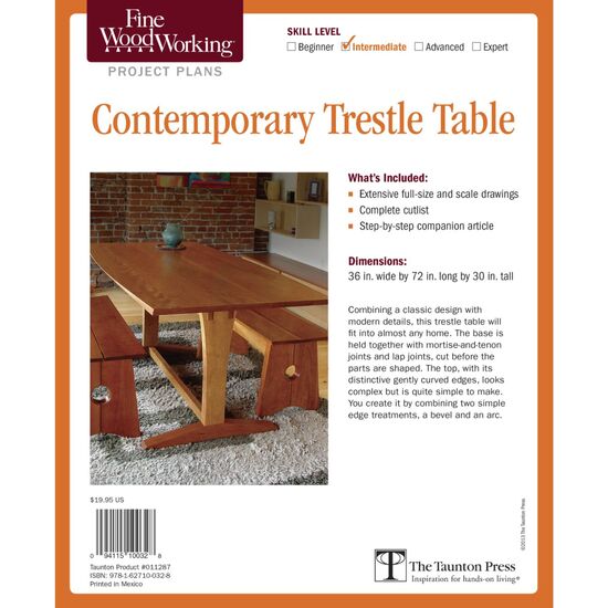 Contemporary Trestle Table Plan
