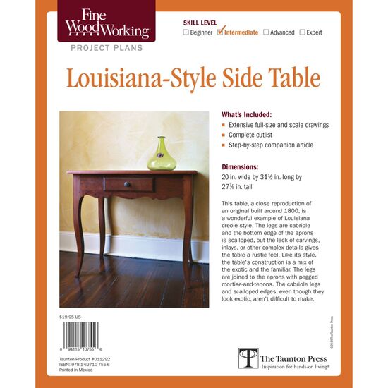 Louisiana-Style Side Table Plan