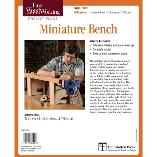 Miniature Bench Plan