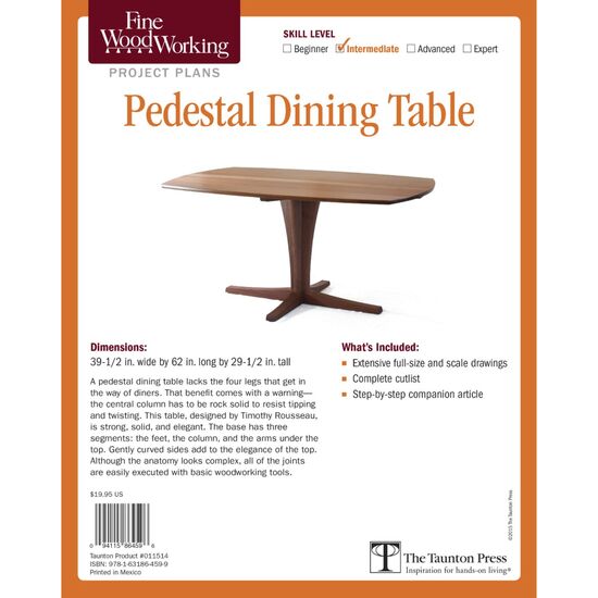 Pedestal Dining Table Plan